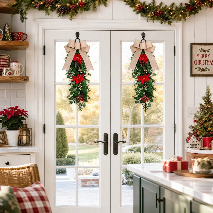 Christmas Pine and Berry Decorative Swag