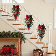 Christmas Berry and Pinecone Teardrop Swag