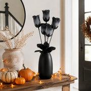 Black Rose Halloween Floral Arrangement