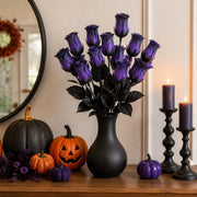 Black Rose Halloween Floral Arrangement
