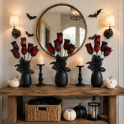 Black Rose Halloween Floral Arrangement
