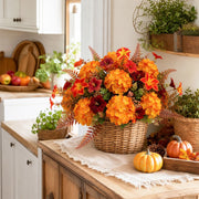 36-Piece Autumn Hydrangea & Eucalyptus Flower Set