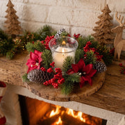 4-Piece Christmas Artificial Floral Decoration Set
