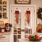 Red Berry Christmas Fireplace Hanging Swag Set – 2 Pcs