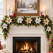 100-Piece Poinsettia Christmas Floral Craft Kit