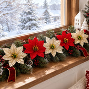 100-Piece Poinsettia Christmas Floral Craft Kit