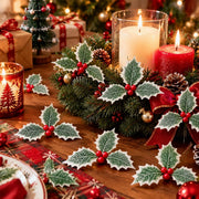 60-Piece Holly Leaf Christmas Wreath Craft Kit