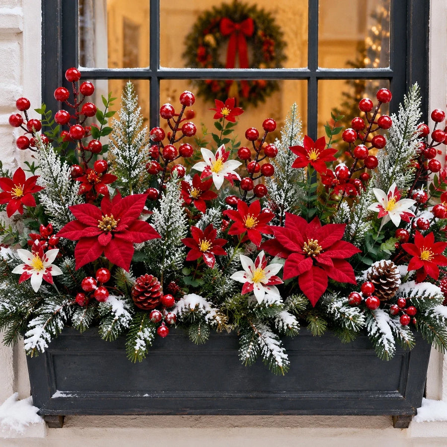 Assorted Christmas Floral Stem Set – 49 Pcs