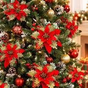5-Piece Christmas Poinsettia Floral Arrangement