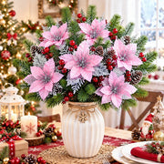 5-Piece Christmas Poinsettia Floral Arrangement