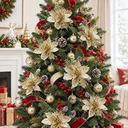 5-Piece Christmas Poinsettia Floral Arrangement