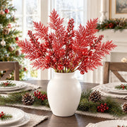 20-Piece Glitter Christmas Branch Stem Collection