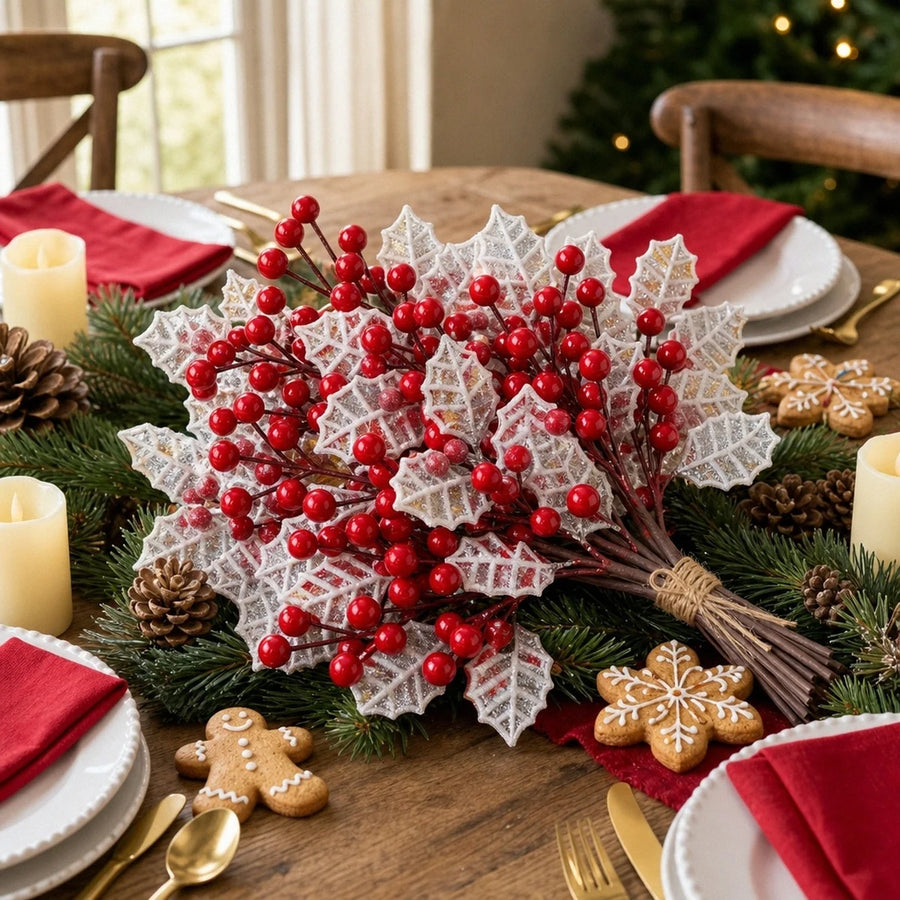 9-Piece Gingerbread Christmas Tree Pick Set