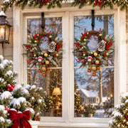 Christmas Ornament Door Wreath with Bells