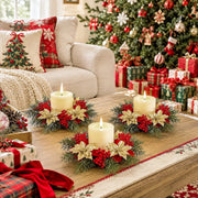 11.8-Inch Gold Poinsettia Christmas Floral Pick