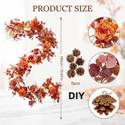 Orange Gypsophila Eucalyptus Fall Garland