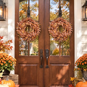 Fall Corn Husk Leaf Wreath Collection