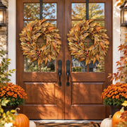 Fall Corn Husk Leaf Wreath Collection