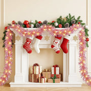 6-Piece Iridescent Christmas Tinsel Garland Set