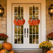 Orange Pumpkin Fall Door Wreath