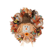 17.7-Inch Scarecrow Sunflower Fall Door Wreath