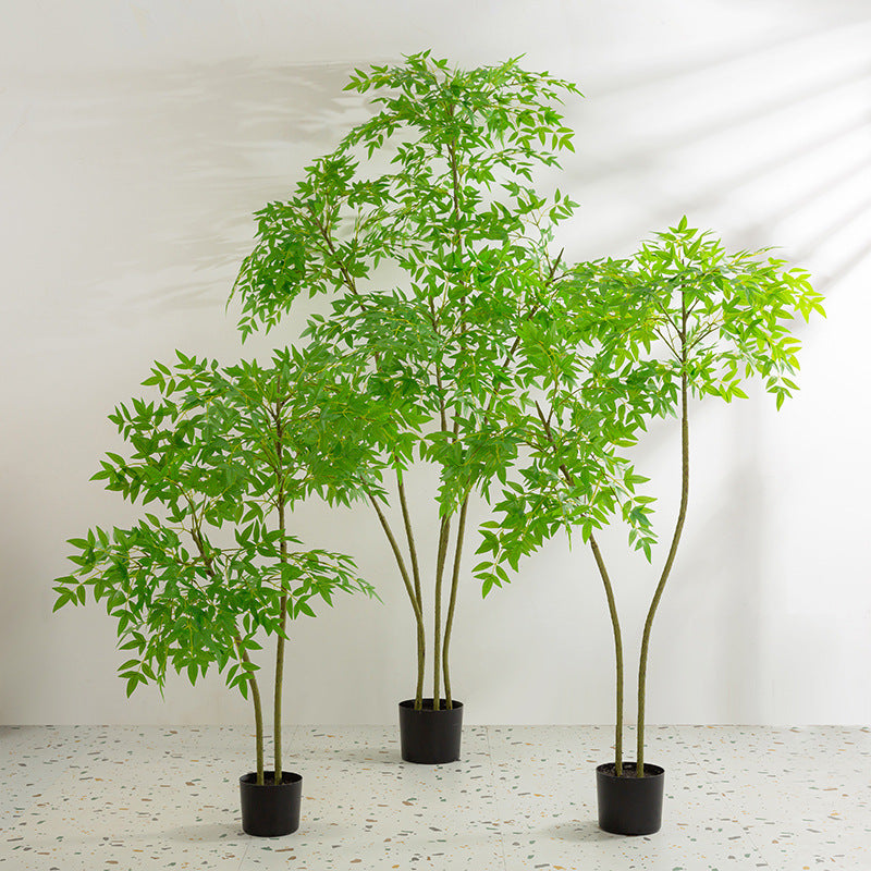 New simulated nandina home decoration fake green plants living room potted ornaments green plant nandina floor-standing bonsai