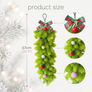 Christmas Cedar Teardrop Swag – Set of 2
