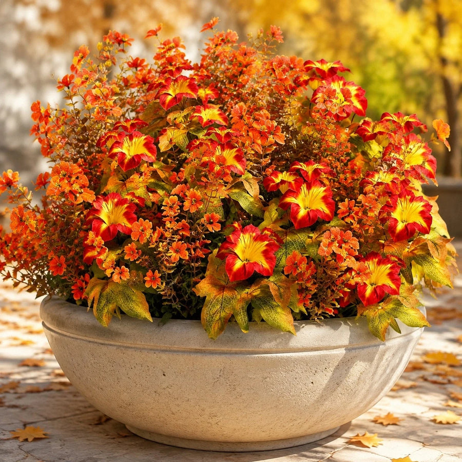 Artificial Fall Mum Stems – 10 Pcs