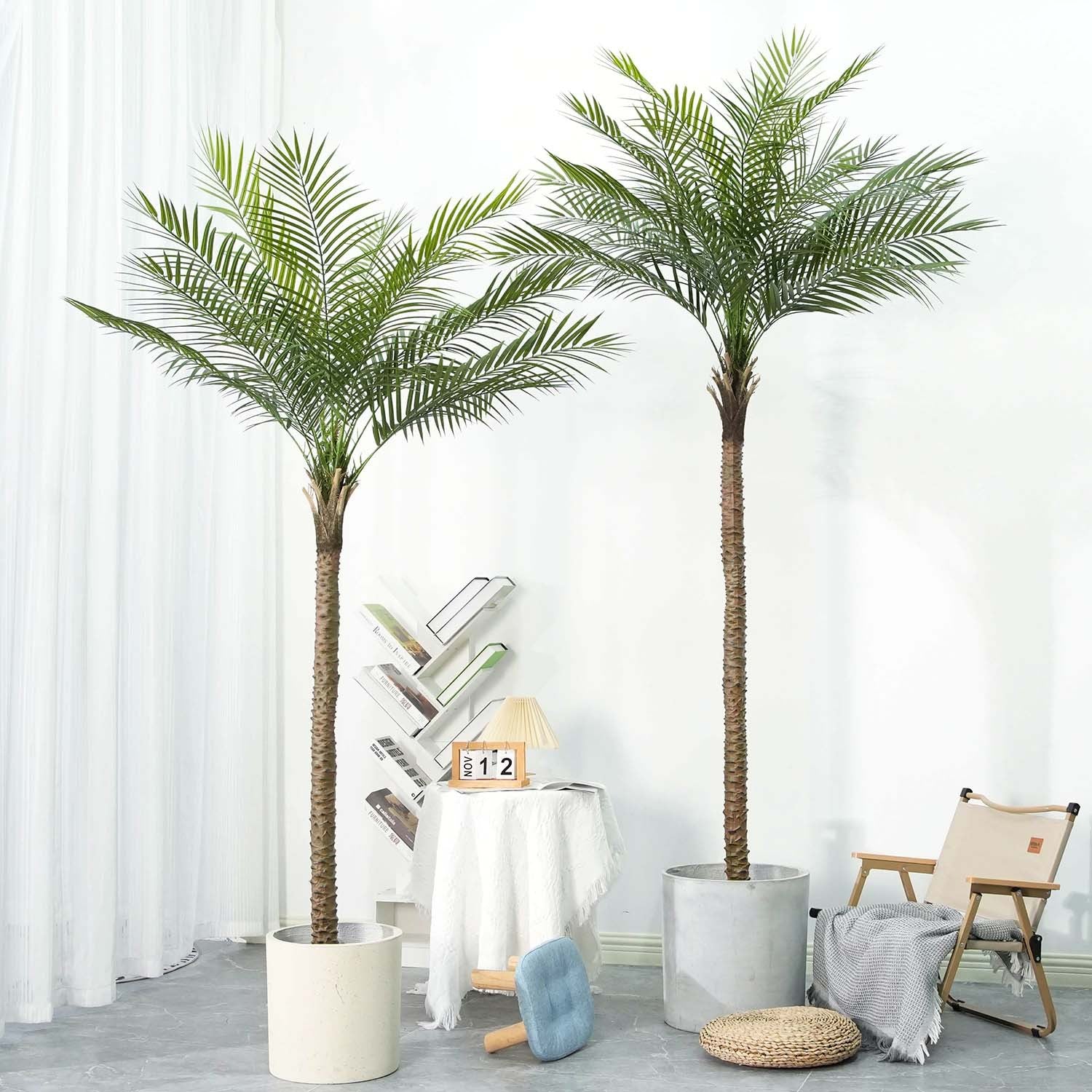 Simulated coconut tree, fake plant landscaping ornaments, indoor large green plant palm tree pot