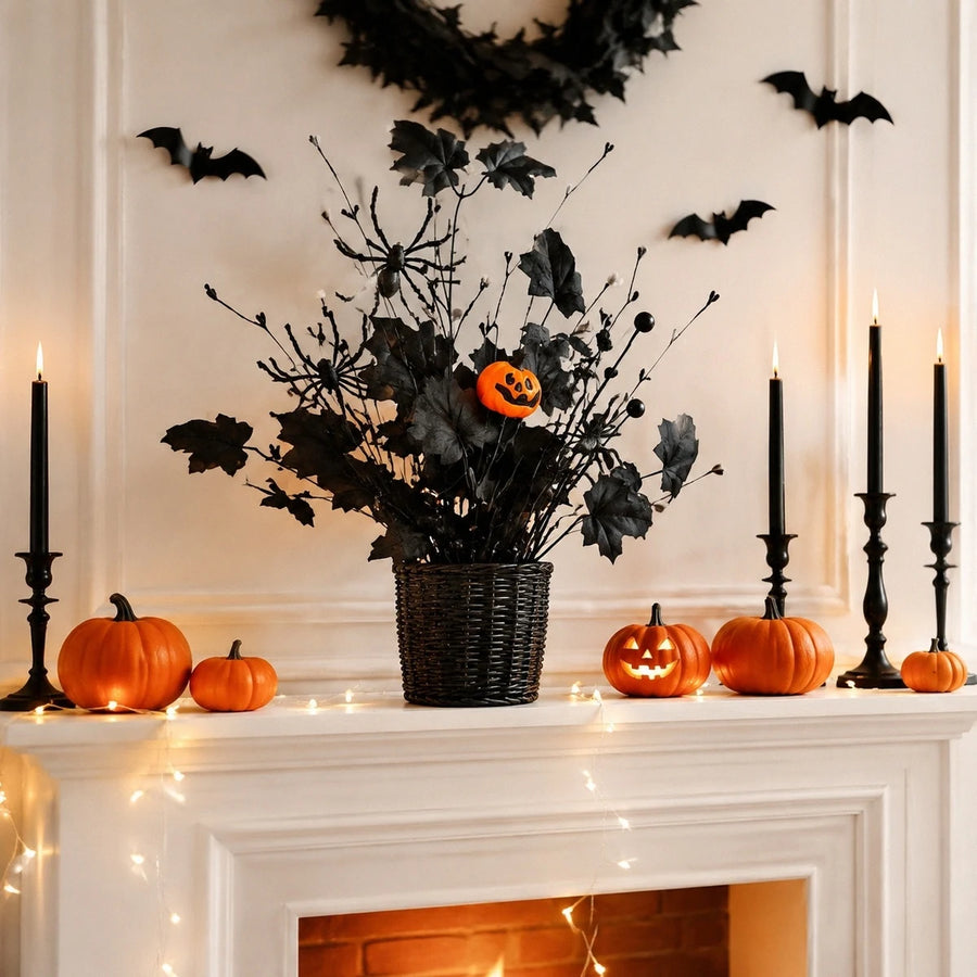 Halloween Pumpkin and Maple Leaf Picks – 8 Pcs