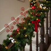 Red Berry Decorative Branch Stem Set