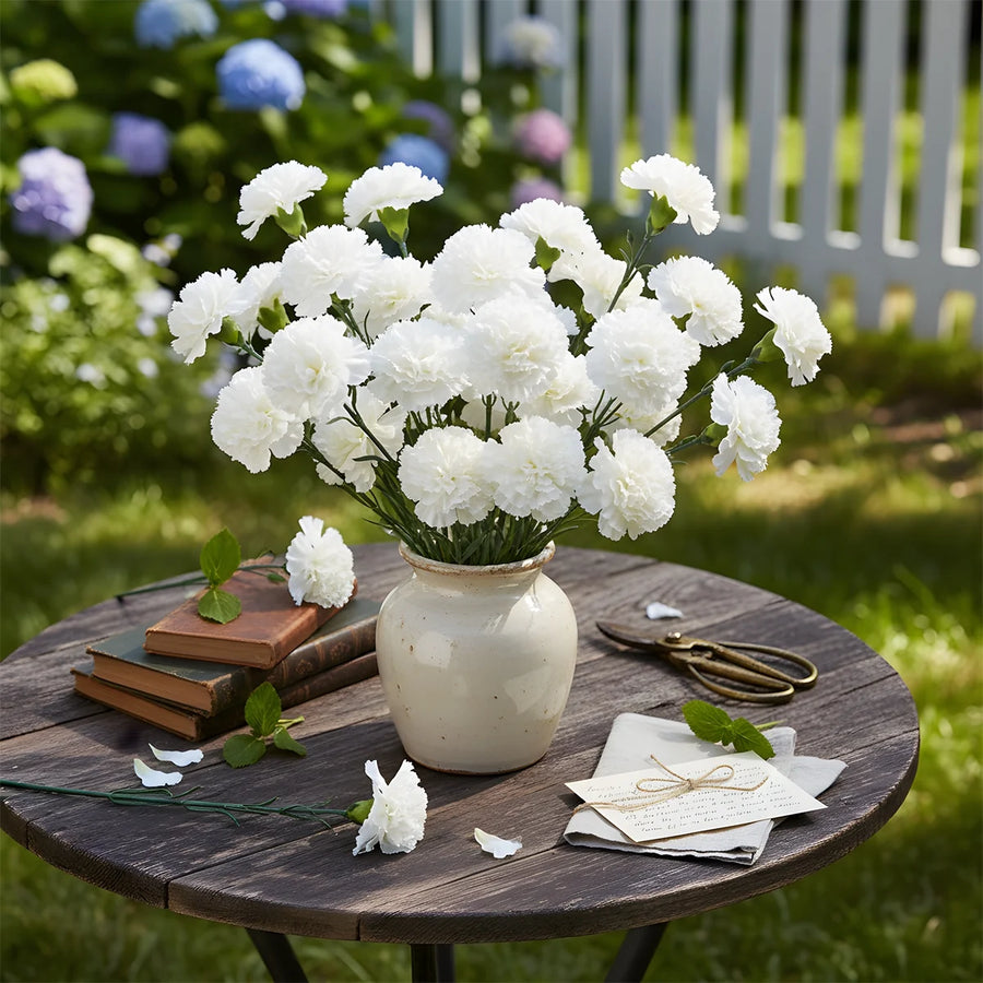 11-Stem Artificial Carnation Bouquet Collection