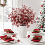 20-Piece Gold Candy Christmas Floral Pick Set