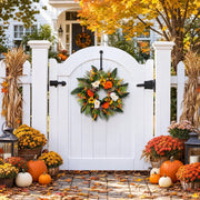15.7-Inch Peony and Eucalyptus Front Door Wreath