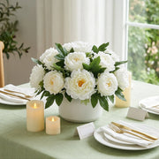 Artificial Peony Flower Heads With Stems – Set of 25