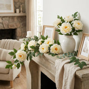 Artificial Peony Flower Heads With Stems – Set of 25