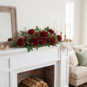 Artificial Peony Flower Heads With Stems – Set of 25