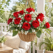 Artificial Rose & Baby’s Breath Flower Bundles