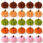 Mini Chenille Fall Pumpkins – Set of 25