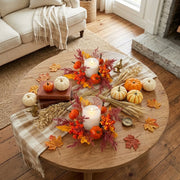 Fall Pumpkin Maple Leaf Candle Rings – Set of 4