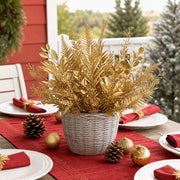 60-Piece Gold Christmas Floral Stem Set – Fern & Leaf Assortment