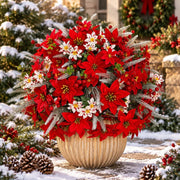 46-Piece Red, White and Silver Christmas Floral Stem Set