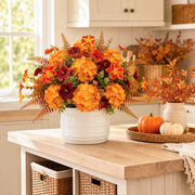 36-Piece Autumn Hydrangea & Eucalyptus Flower Set