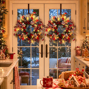 Peppermint Christmas Front Door Wreath