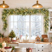 4-Piece Norfolk Pine Christmas Greenery Garland Set