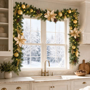 5.9-Foot Lighted Gold Christmas Garland