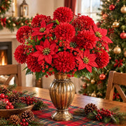 17-Piece Red Velvet Ball Christmas Floral Bouquet