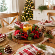 4-Piece Christmas Artificial Floral Decoration Set