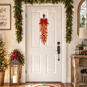 Red Berry Christmas Fireplace Hanging Swag Set – 2 Pcs