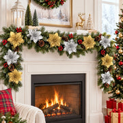 100-Piece Poinsettia Christmas Floral Craft Kit